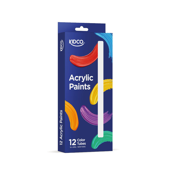 Acrylic Paints - 12 Tubes - Kidco