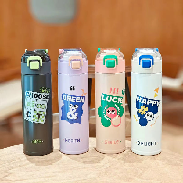 Children's Water 316 Stainless Steel Food Grade Thermo Insulation Student Cute Thermal Thermo Flask - HB002