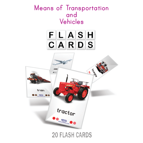 Means of Transportation and Vehicles Flash Cards - Kidco